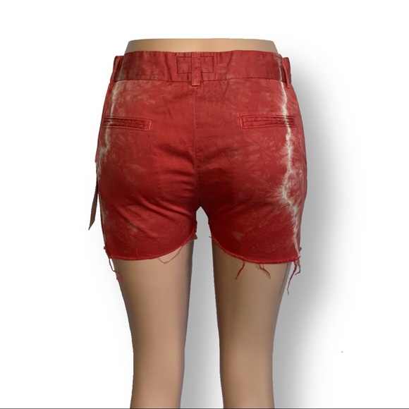 Current/Elliot Sample Red Spark The Smart Short Tie Dye Shorts Waist 32” (WB-2) - Picture 3 of 9